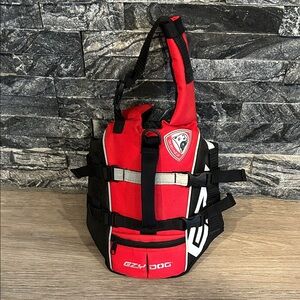 EZY DOG Red and‎ Black Dog Life Jacket Size MXS (Medium-Extra Small)